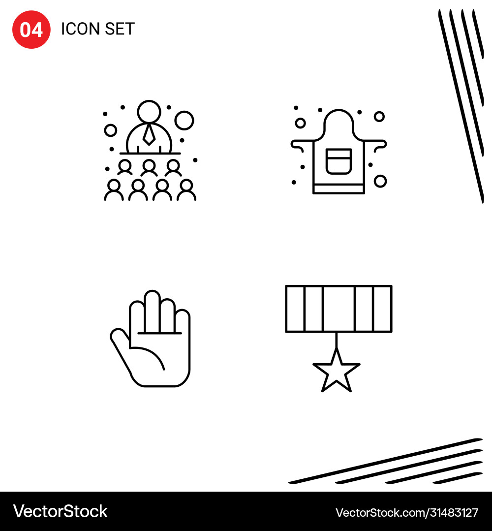 User interface pack 4 basic filledline flat Vector Image