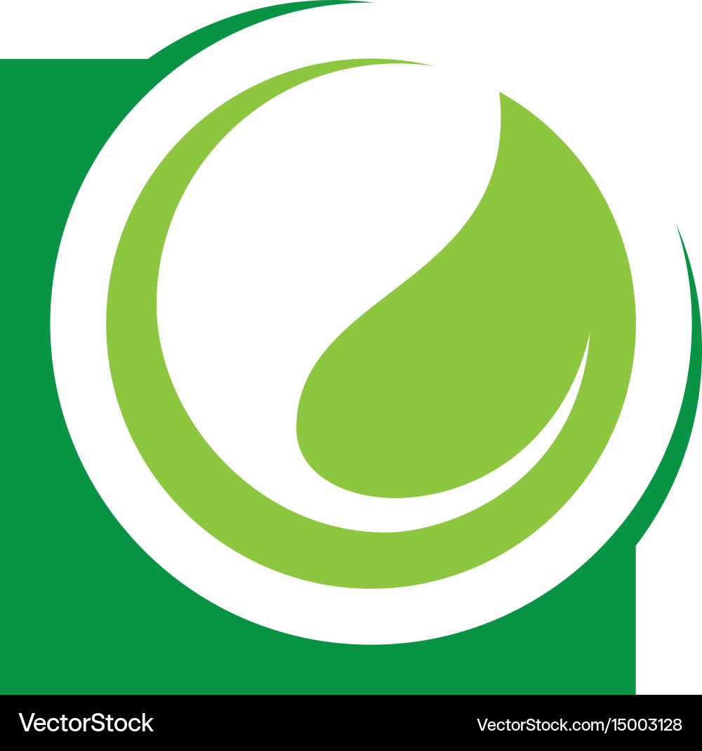 Abstract Leaf Circle Logo Royalty Free Vector Image