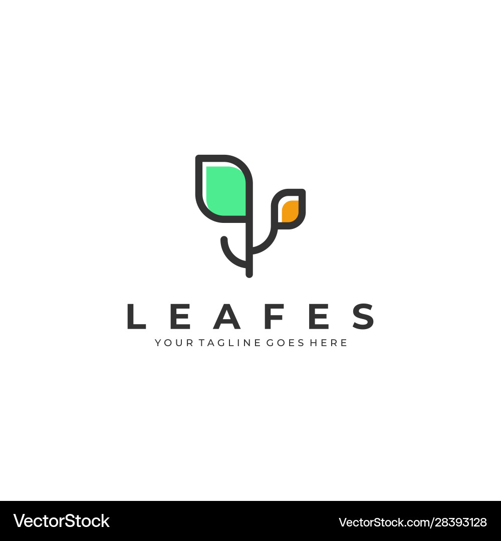 Abstract leaf overlap design template suitable vector image