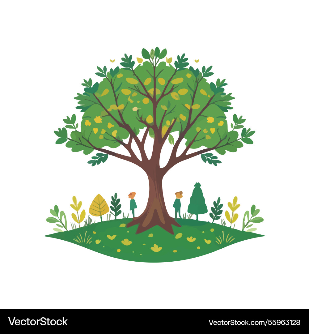 Ai-generated a large tree Ai-generated a large tree Vector Image