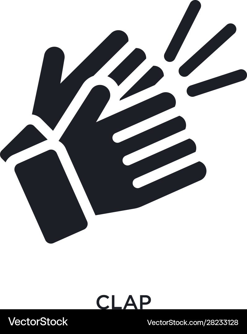 Black clap isolated icon simple element from Black clap isolated icon simple element from vector image
