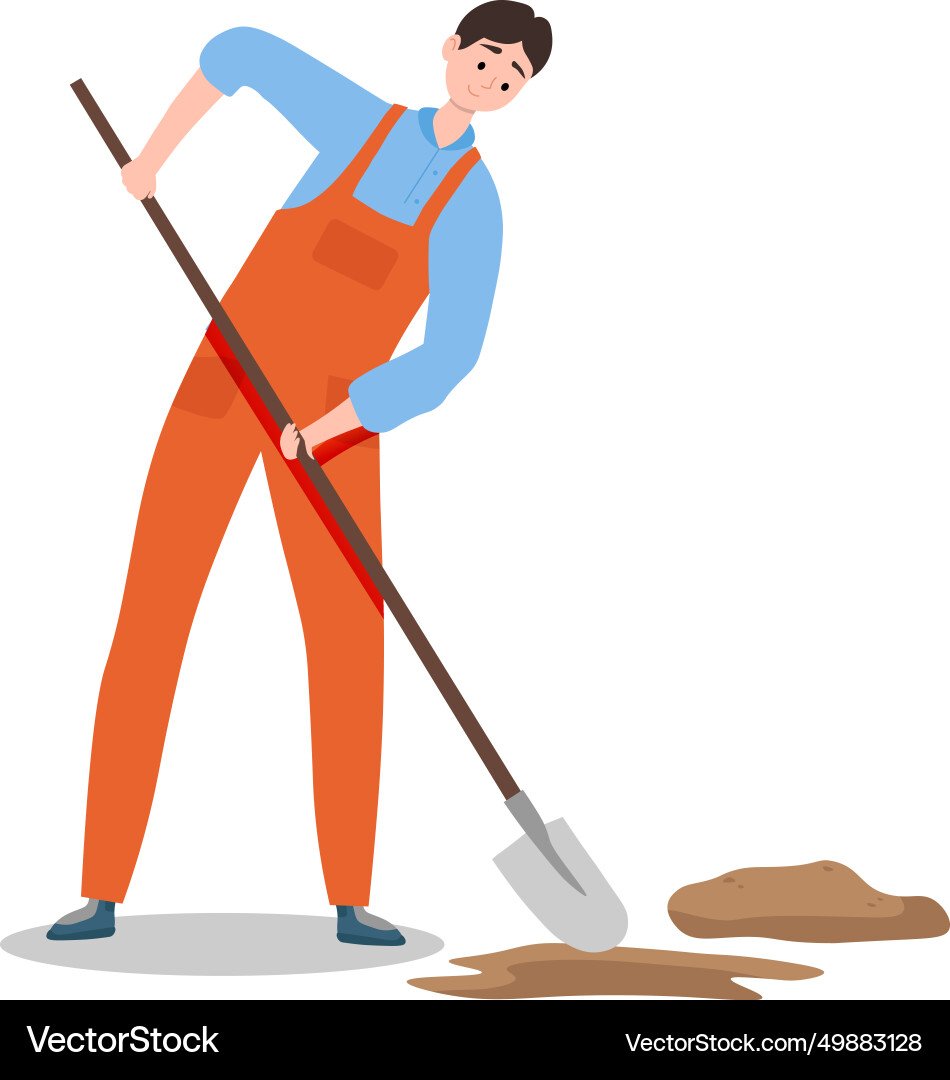 Builder with tool background isolated on white Builder with tool background isolated on white vector image