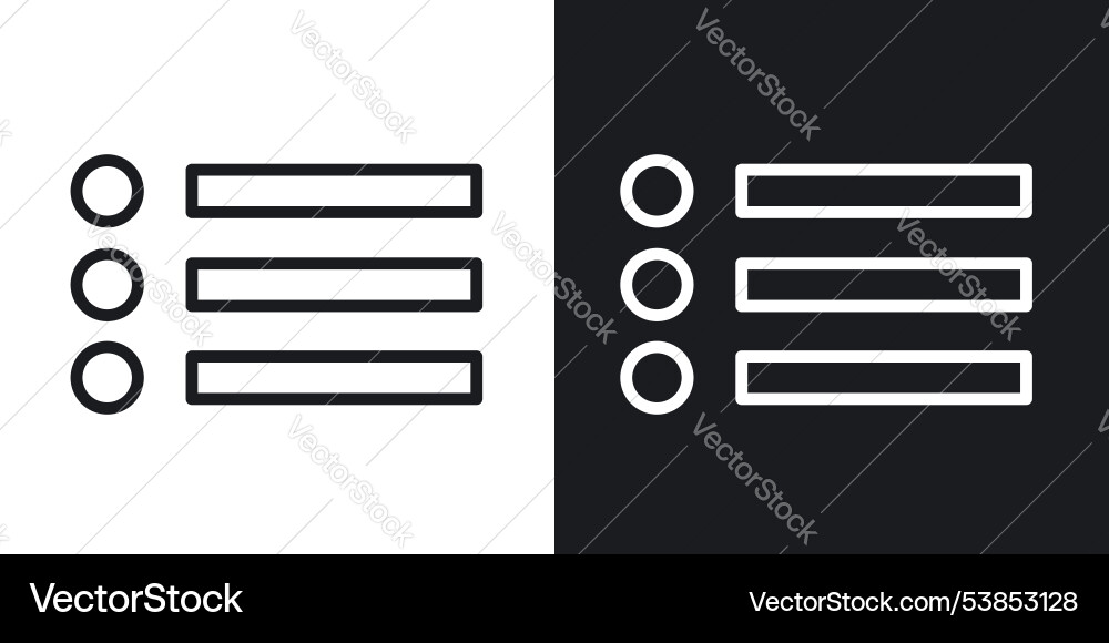 Bulleted list icon set Bulleted list icon set vector image