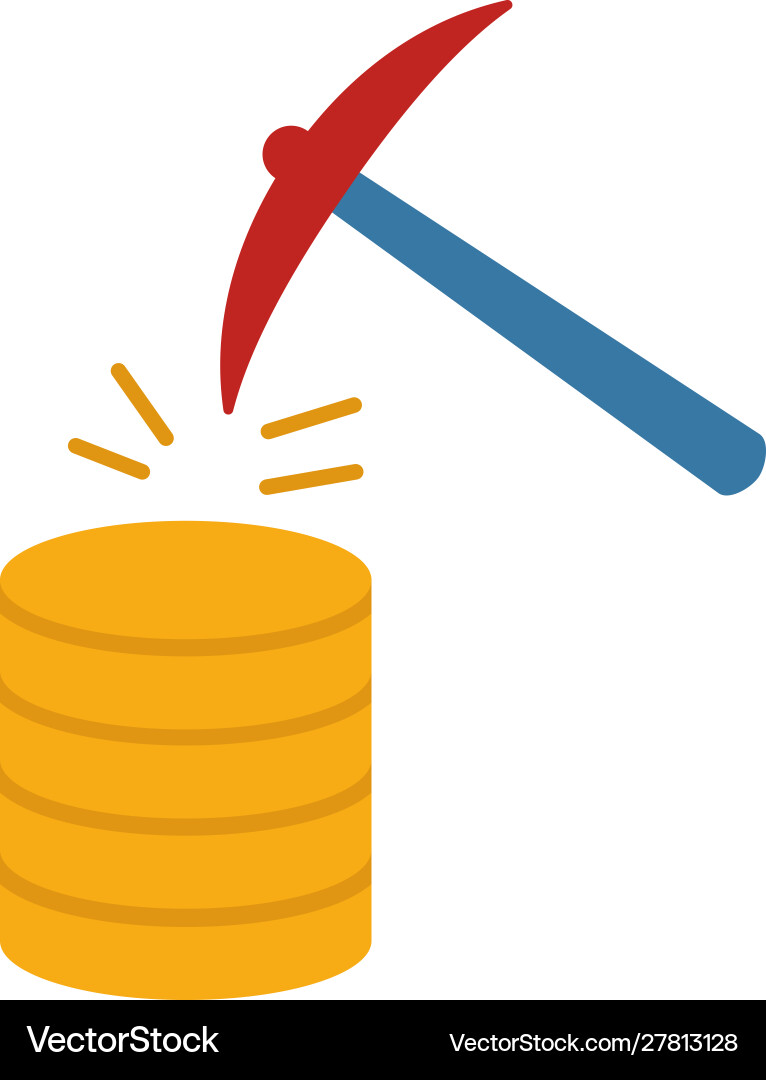 Data mining icon flat creative element from big vector image