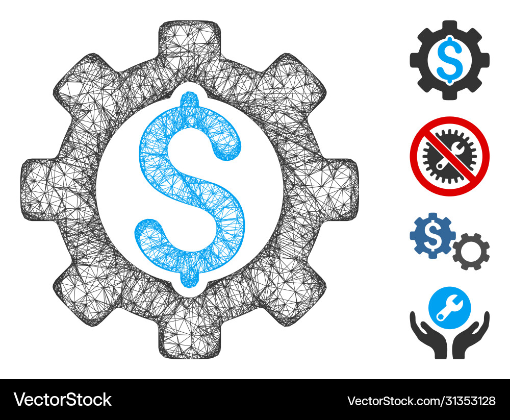 Development cost web mesh Development cost web mesh vector image