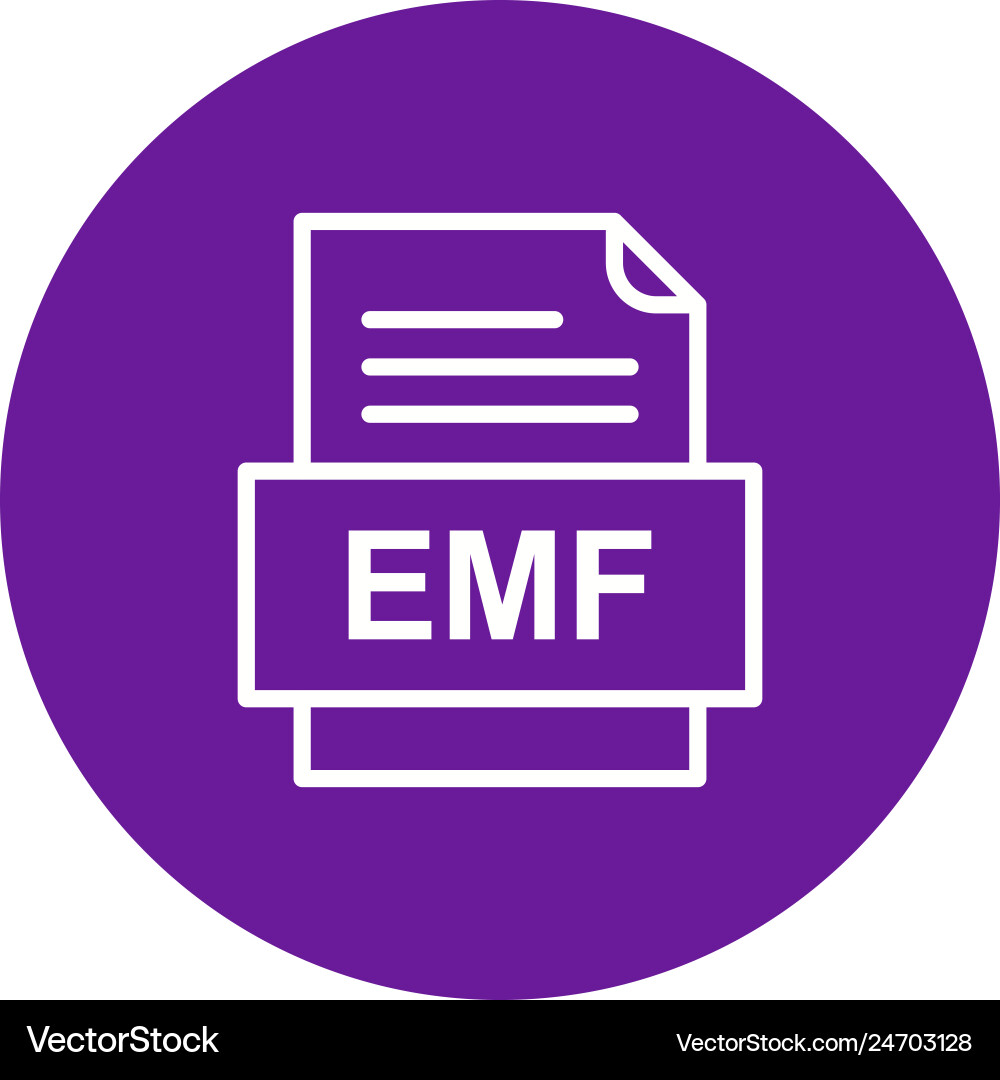 Emf file document icon vector image