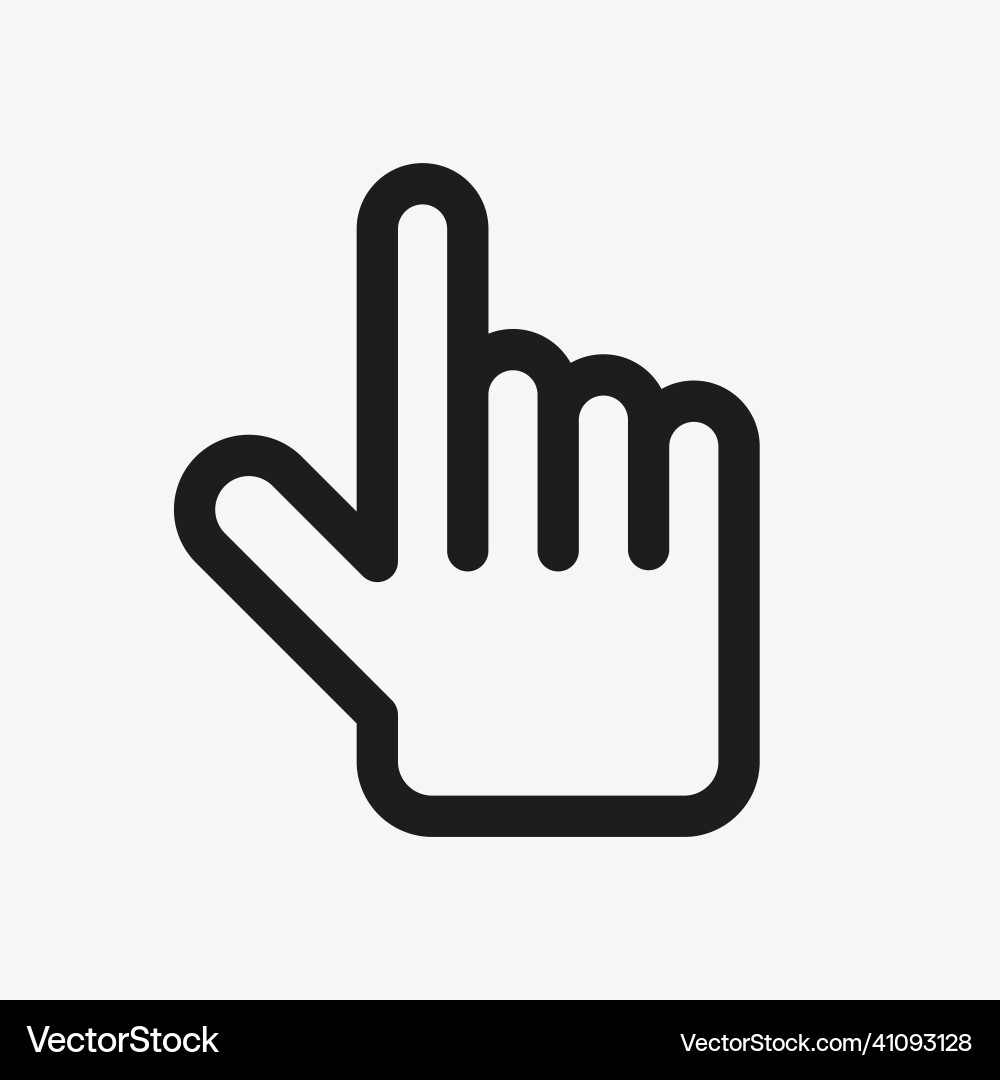 Hand pointer clicking finger icon vector image