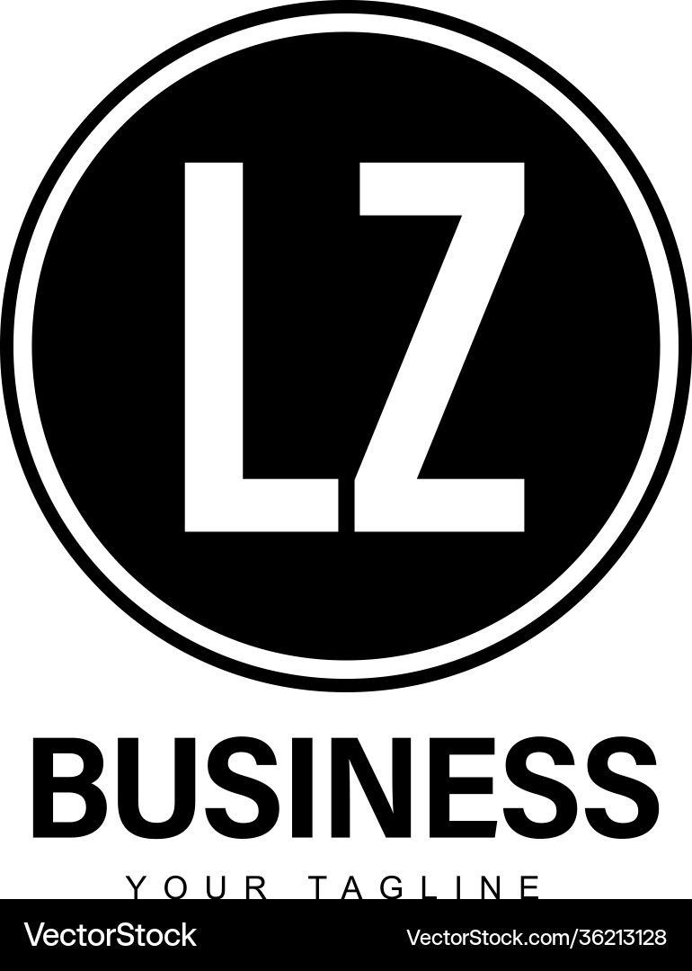 Lz initial a logo design with abstract style Lz initial a logo design with abstract style vector image