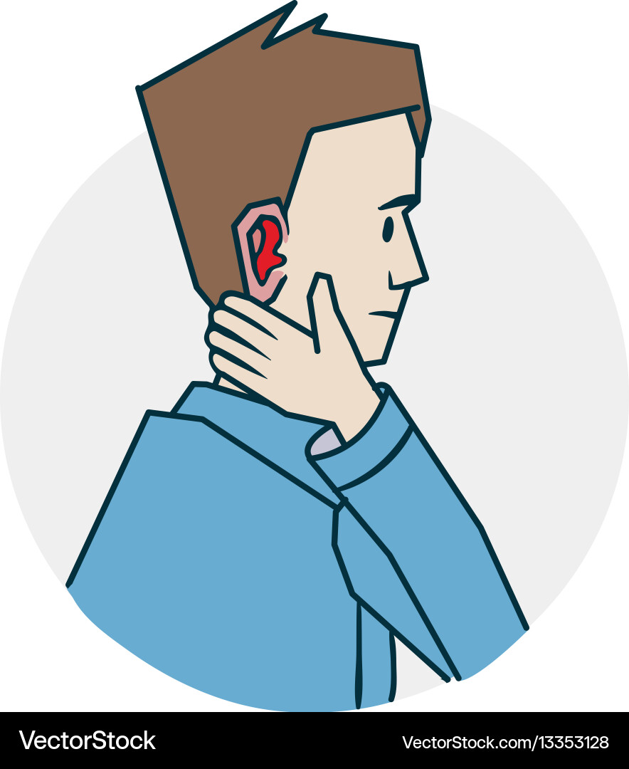 Problems with ears vector image