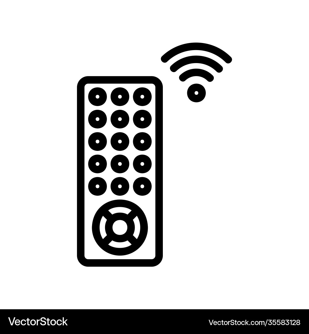 Remote control icon in line style about internet Remote control icon in line style about internet vector image