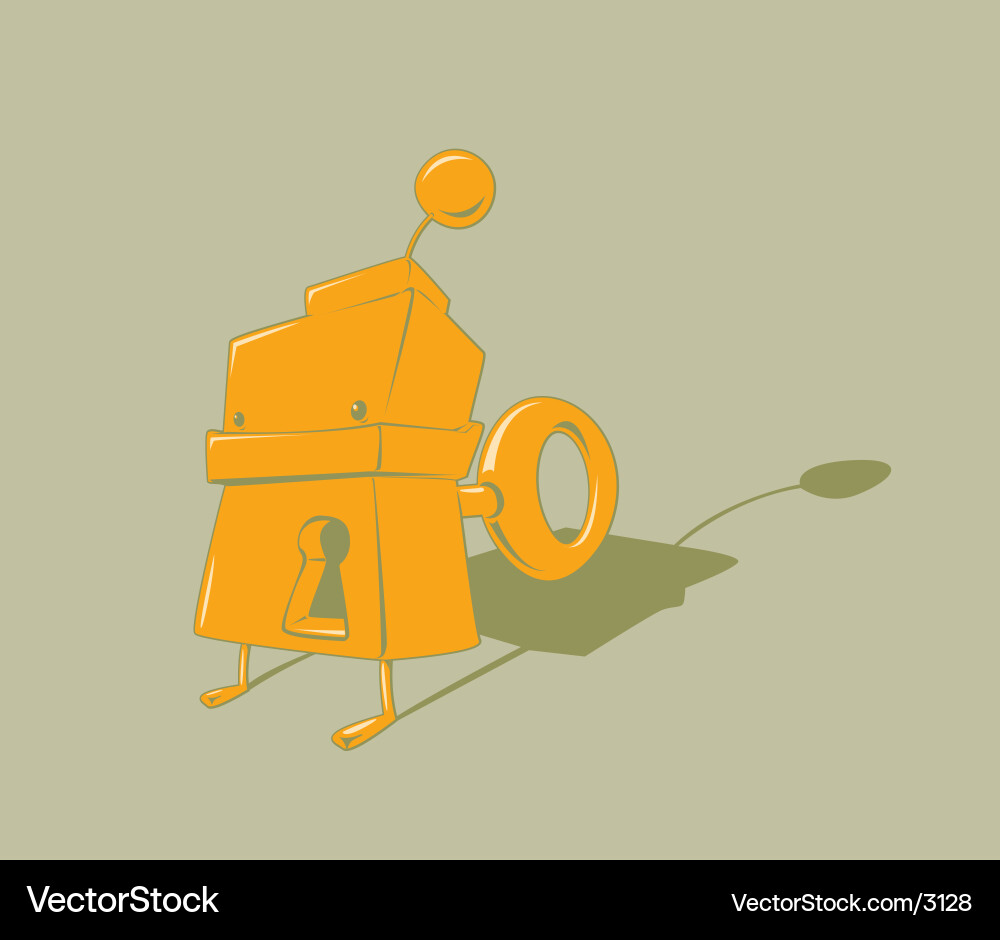 Robot Toy Shadow Play Vector Image