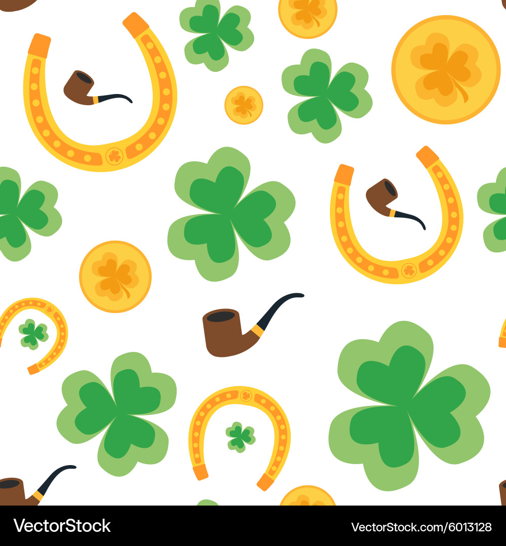 Seamless background for st patricks day isolated Vector Image