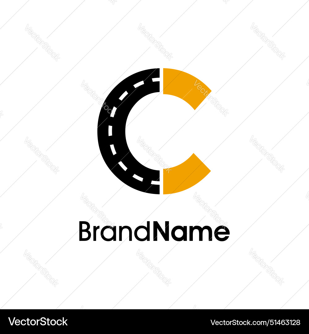 Simple minimalist initial c way logo Simple minimalist initial c way logo vector image