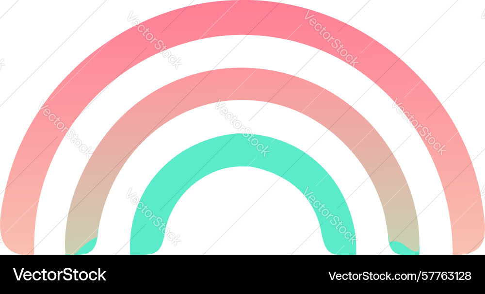 Simple multi-color rainbow arch design Vector Image