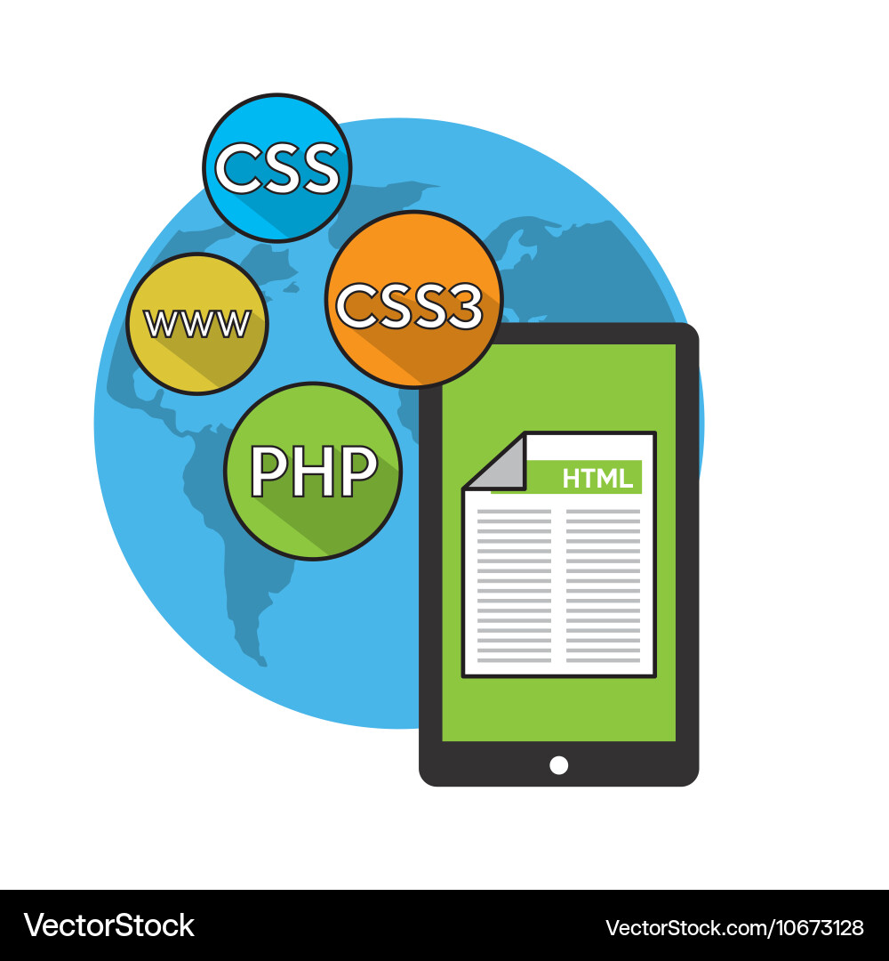 Software Programmiersprache Icons vektorbild