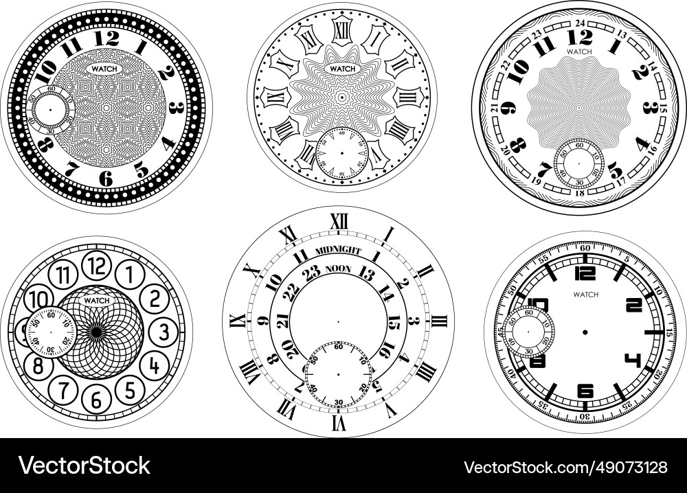 Uhr Gesichtsrohling auf weißem Hintergrund isoliert Uhr Gesichtsrohling auf weißem Hintergrund isoliert vektorbild