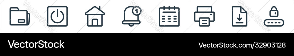 Ui line icons linear set quality Ui line icons linear set quality vector image