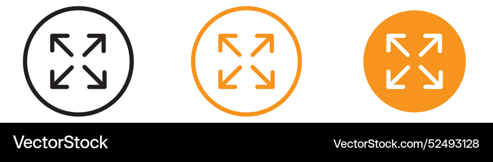 Versatile expand icon for user interface and zoom Vector Image