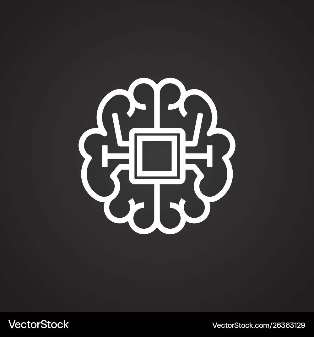 Ai icon on background for graphic and web design vector image