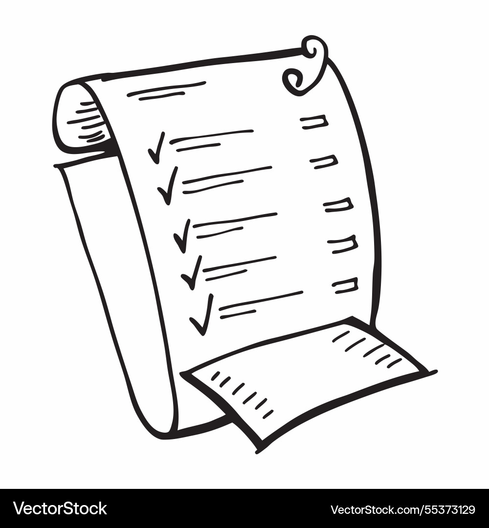 Checklist with blank area for customizable text Vector Image