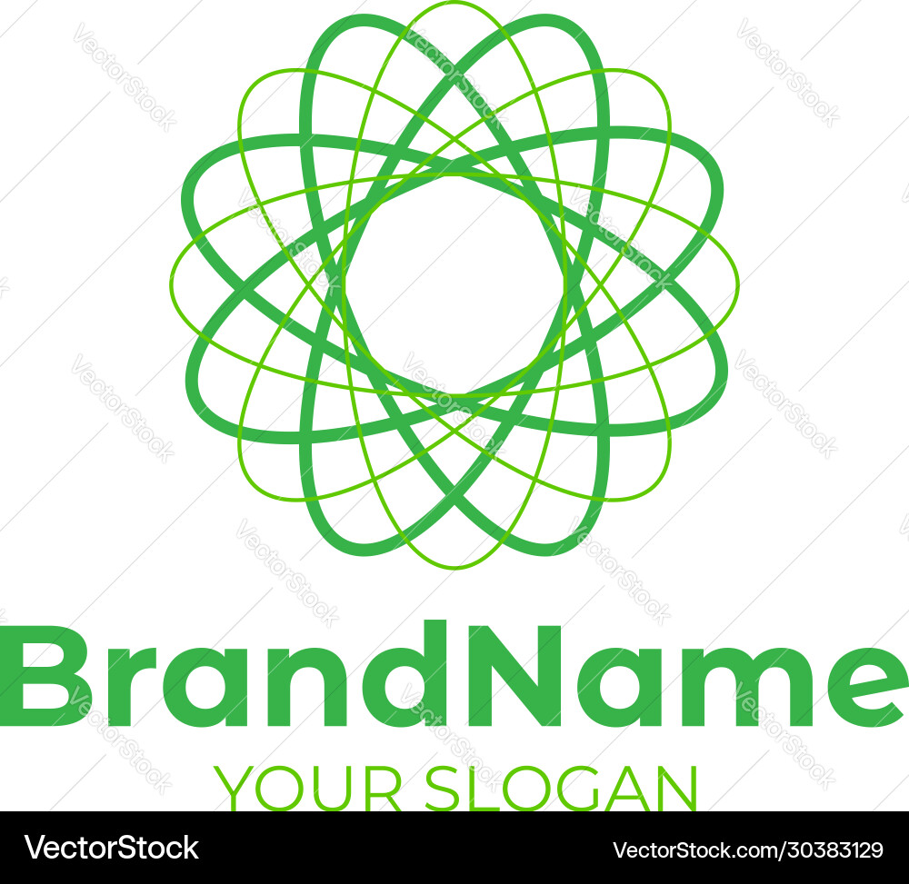 Chemische Kettenreaktion Logo Design Chemische Kettenreaktion Logo Design vektorbild