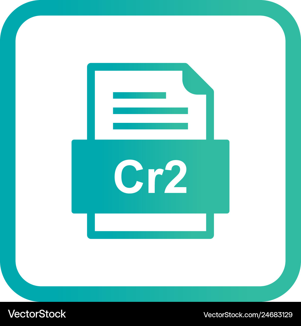 Cr2 file document icon vector image