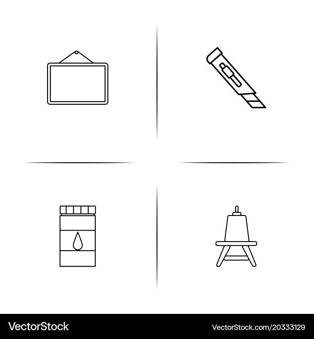 Creative process and design simple linear icon vector image
