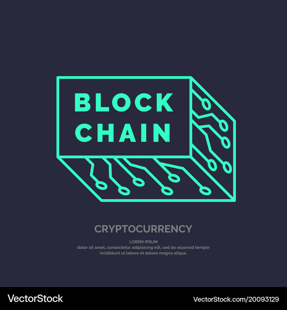 Cryptocurrency and Blockchain vector image