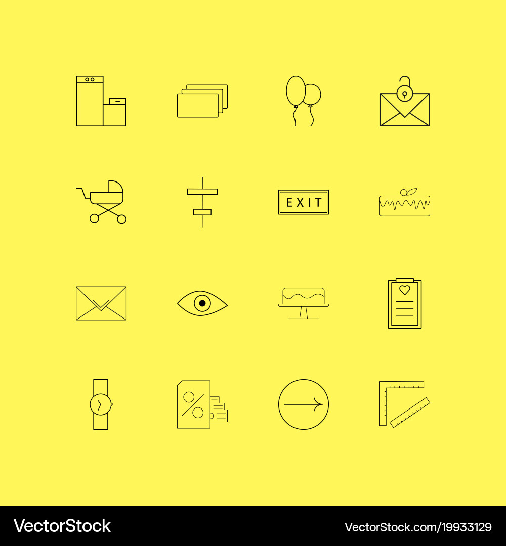 Essential linear icon set simple outline icons Vector Image