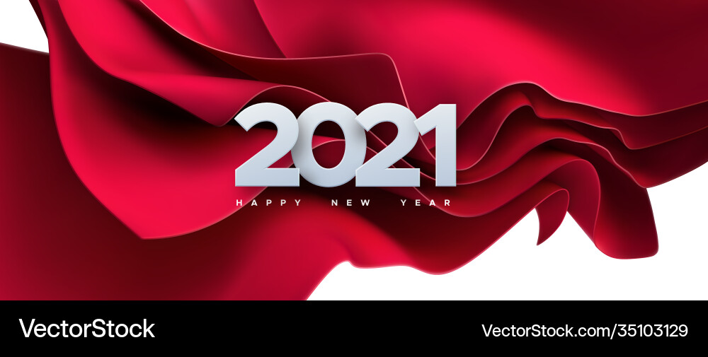 Happy new 2021 year vector image