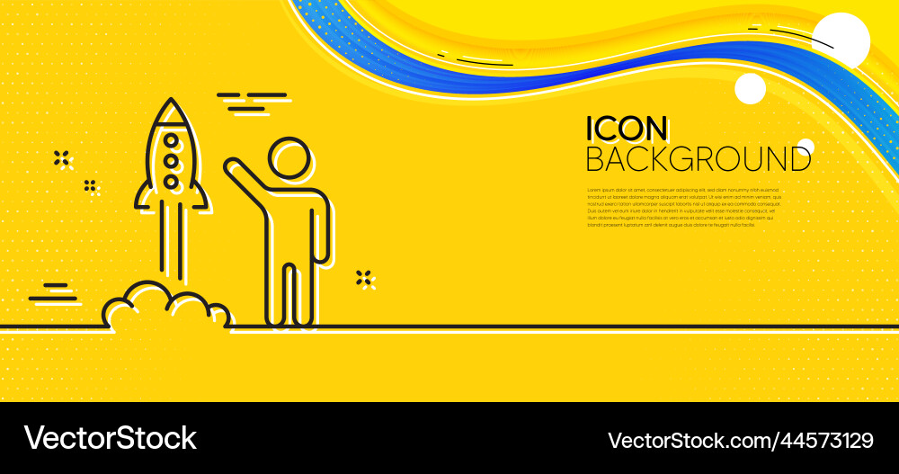 Launch project line icon startup rocket sign Launch project line icon startup rocket sign vector image