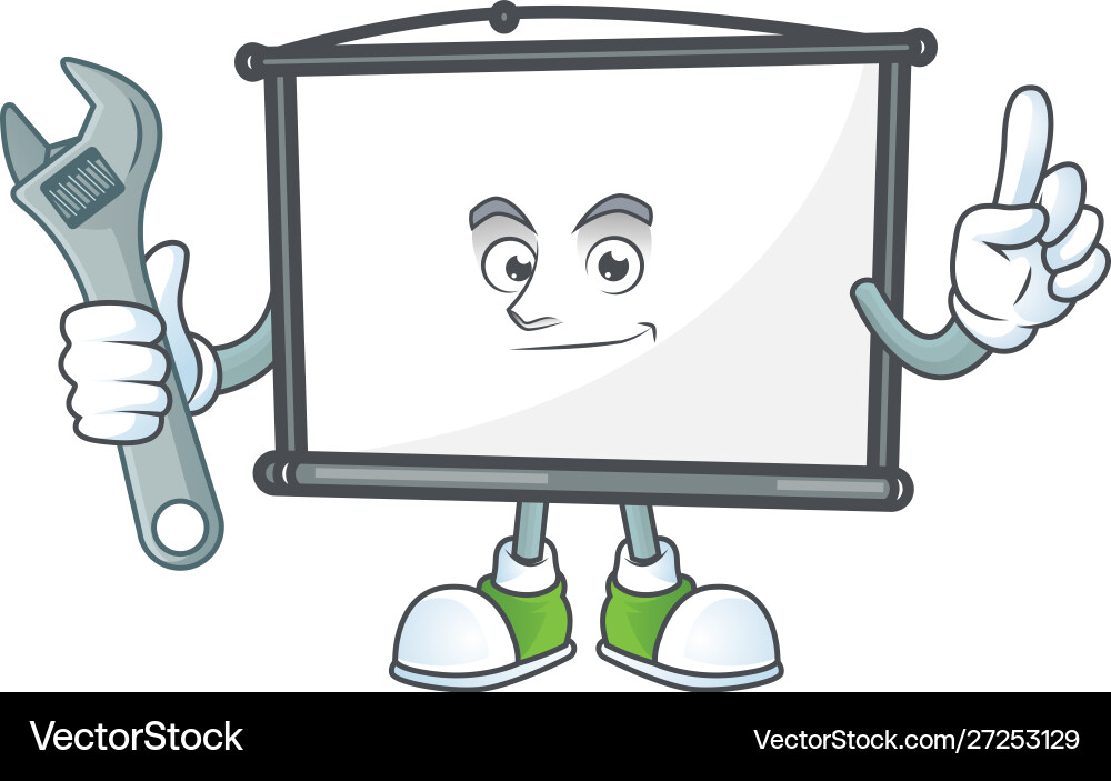 Mechanic empty project screen on white background vector image