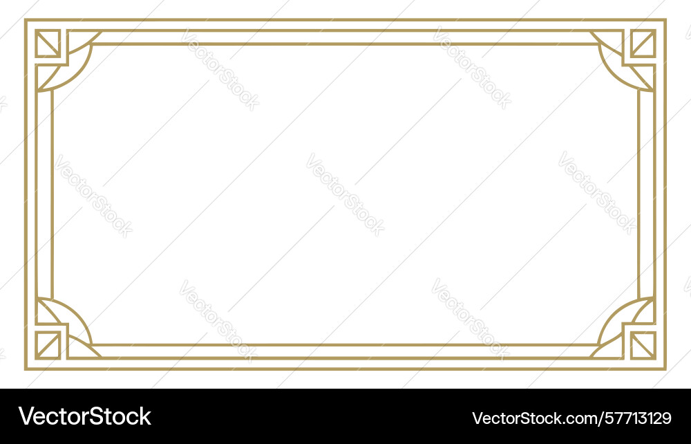 Minimalist empty rectangular frame subtle inner vector image