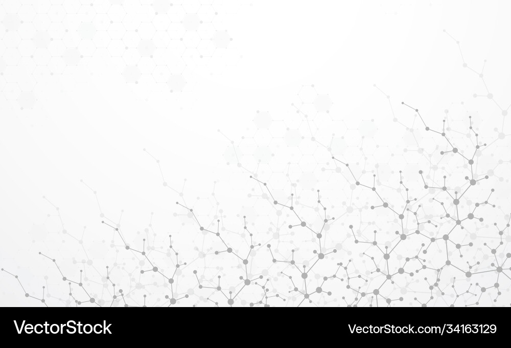 Molecular structure background science template vector image