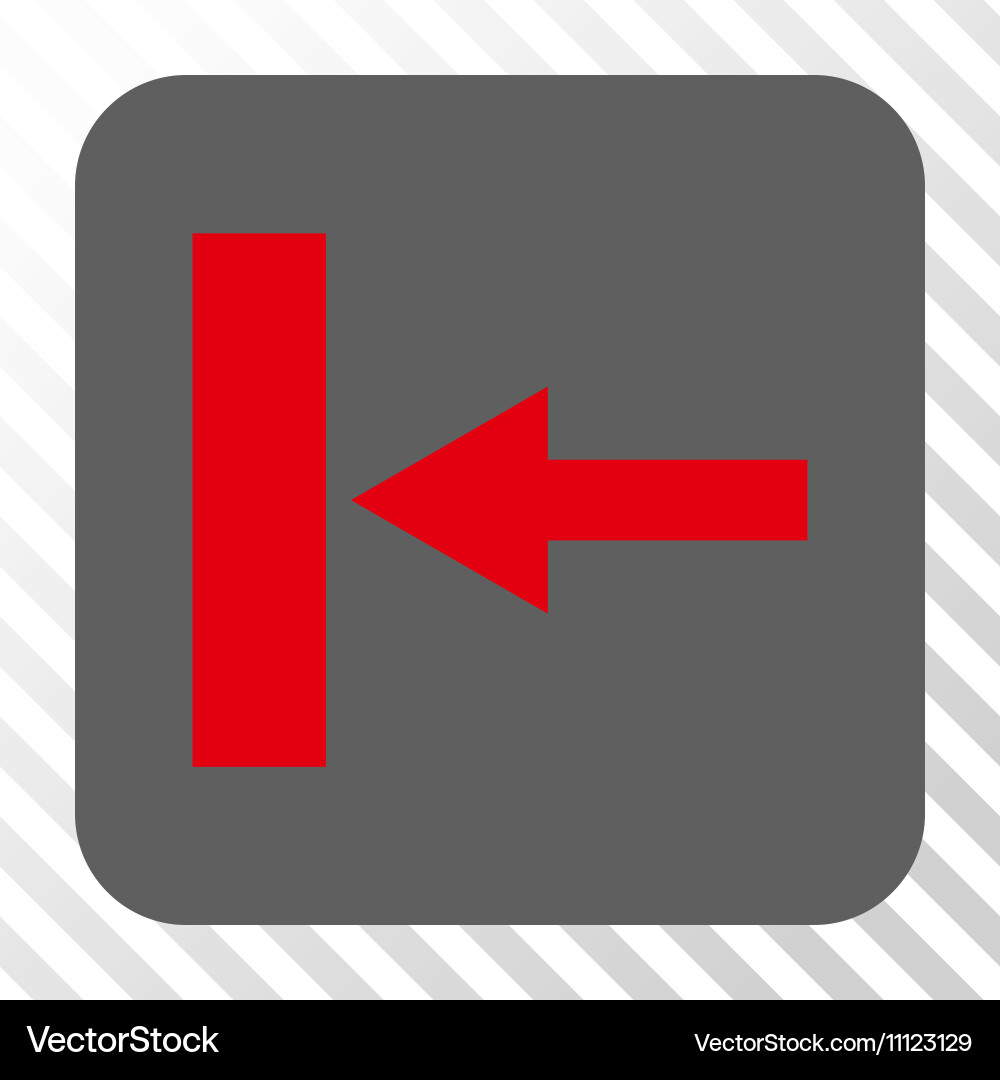 Move left rounded square button vector image