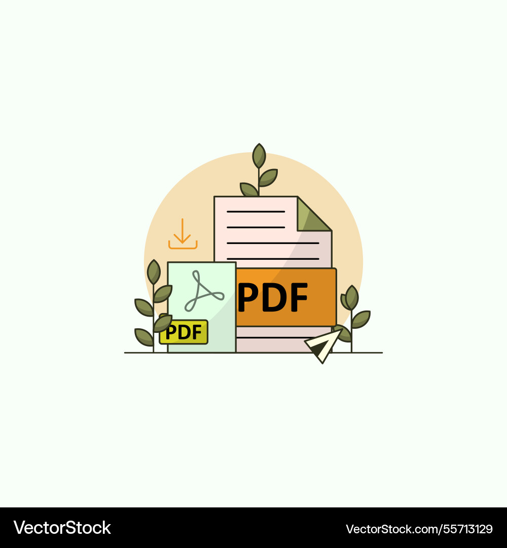 Pdf file document Pdf file document Vector Image