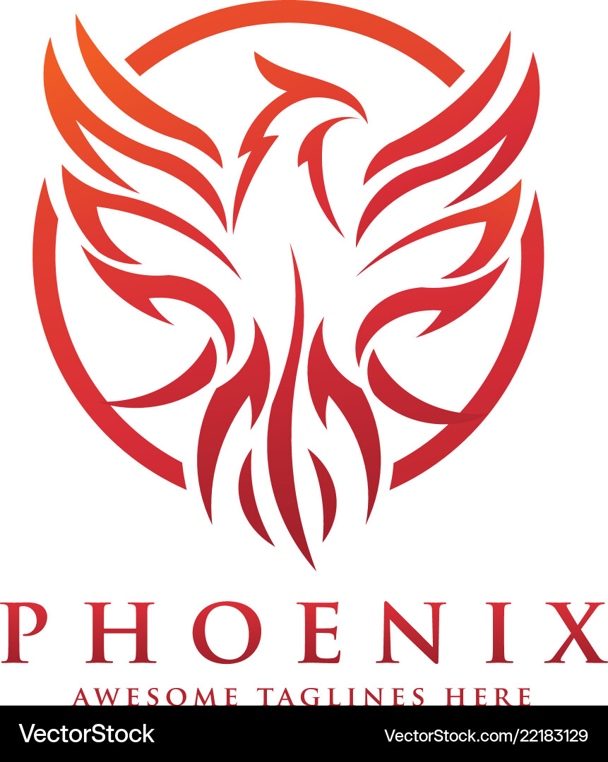 Phoenix circle vector image