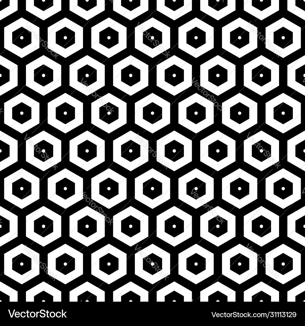 Seamless hexagons pattern vector image
