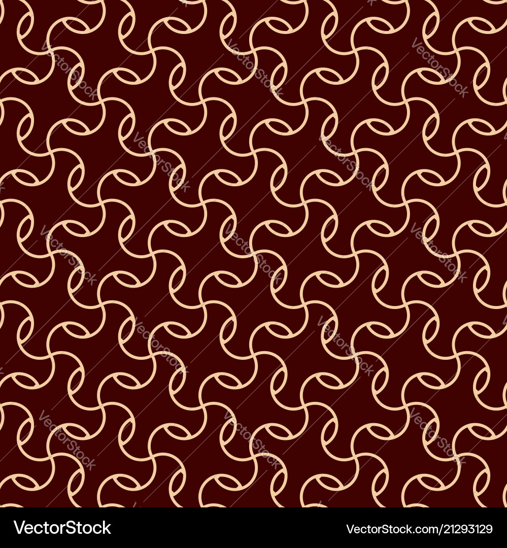 Seamless linear pattern with elegant curved lines vector image