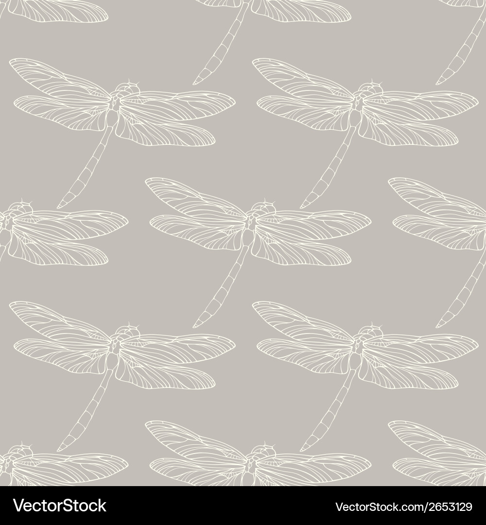 Seamless pattern with outline hand drawn Vector Image