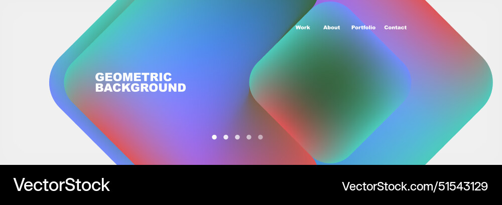 Square internet web page design template Vector Image