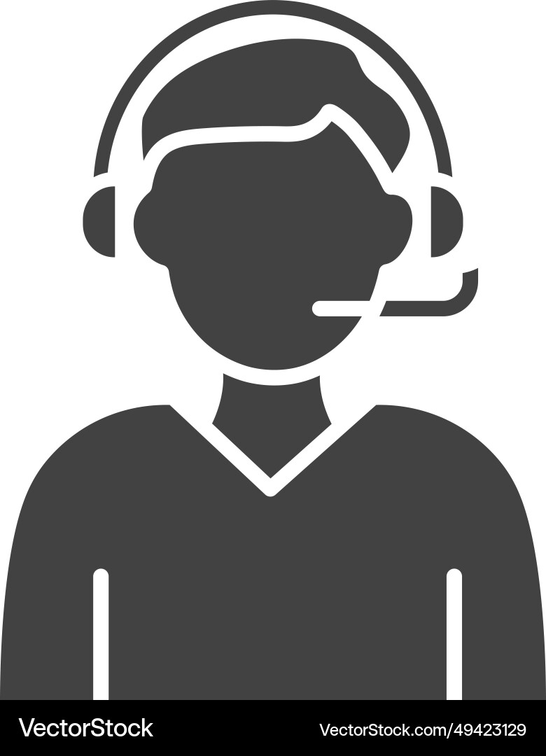 Support agent icon image vector image