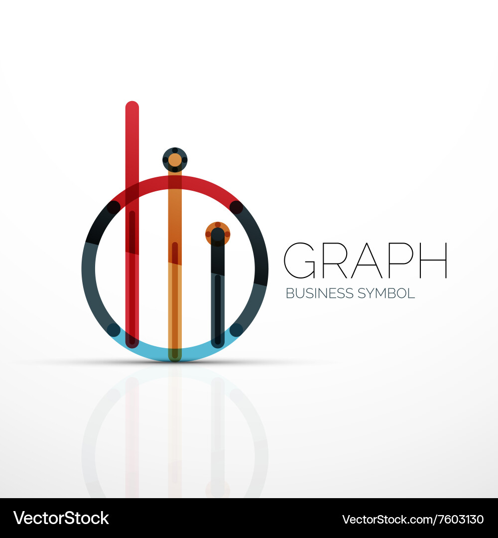 Abstract logo idea linear chart or graph Vector Image