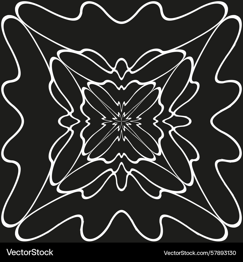 Abstract outline pattern concentric line Vector Image