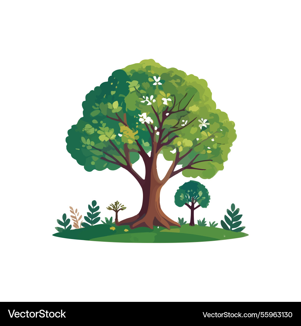 Ai-generated a large tree Ai-generated a large tree Vector Image