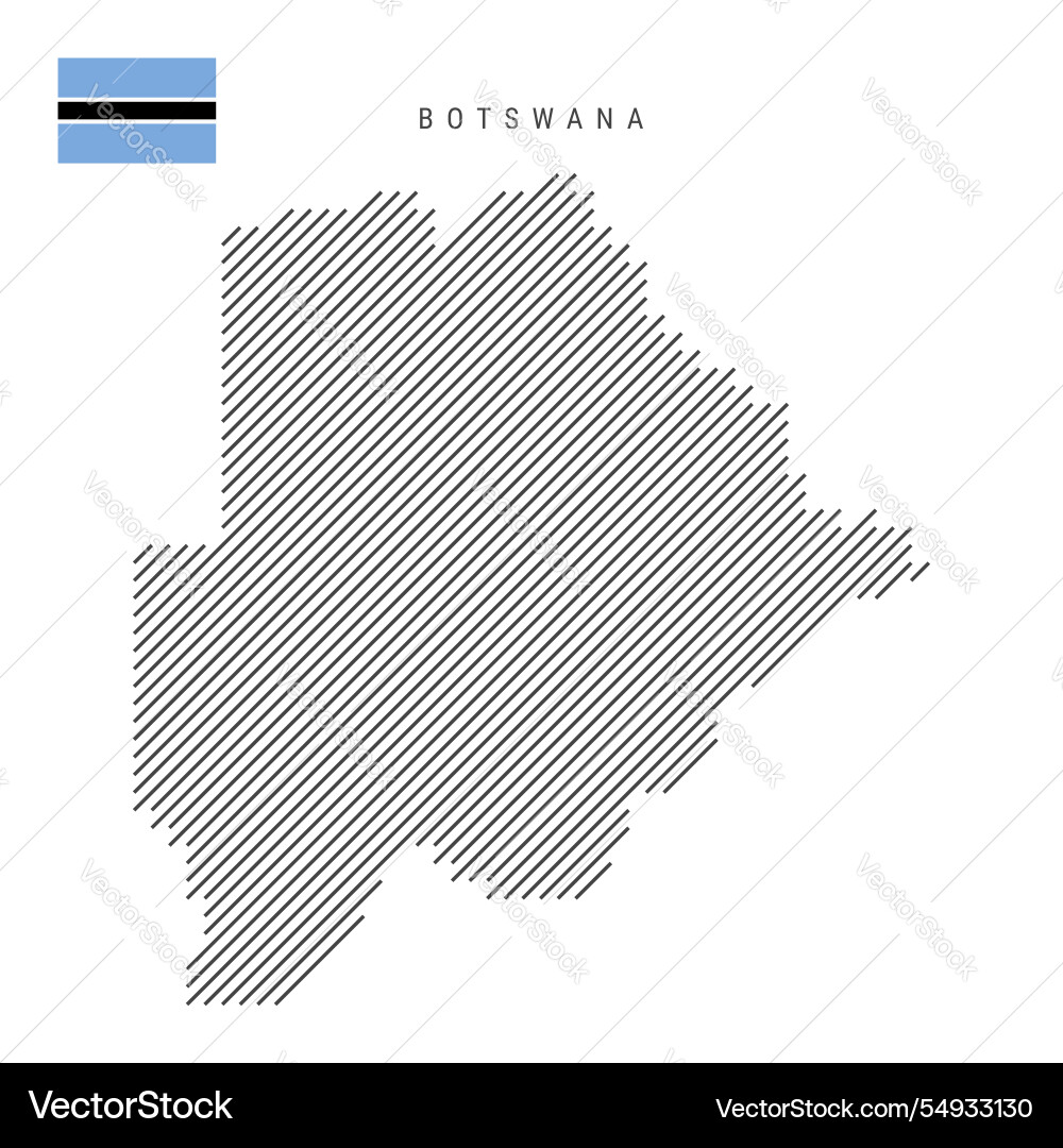 Botswana map from pattern of black slanted Botswana map from pattern of black slanted Vector Image
