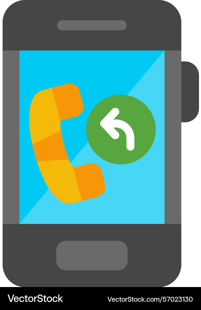 Callback request flat style icon design vector image
