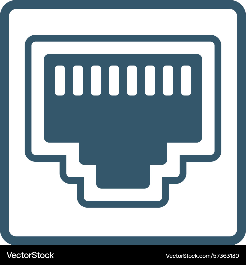 Computer port icon design Vector Image