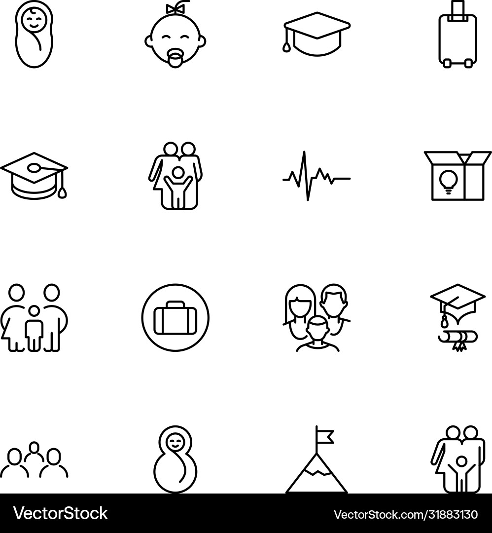 Core values icon set Vector Image