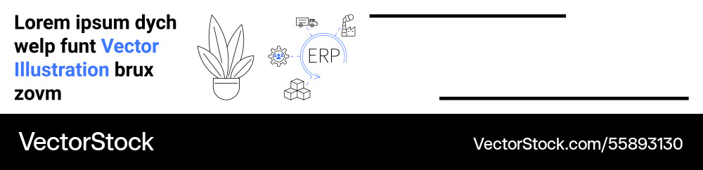 Erp system integration and workflow optimization Erp system integration and workflow optimization Vector Image